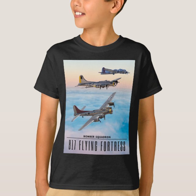 B-17 FLying FORTRESS BOMBER SQUADRON T-Shirt (Vorderseite)