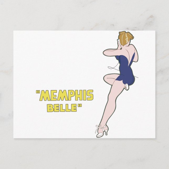 B-17 Flying Fortress Memphis Belle Nose Art Postkarte (Vorderseite)