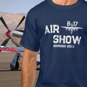 B-17 Oldtimer-Flugzeug Flugshow Zweiter Weltkrieg T-Shirt