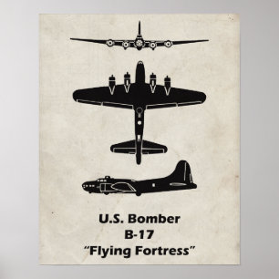 B-17 Plakat für das Festungsflugzeug