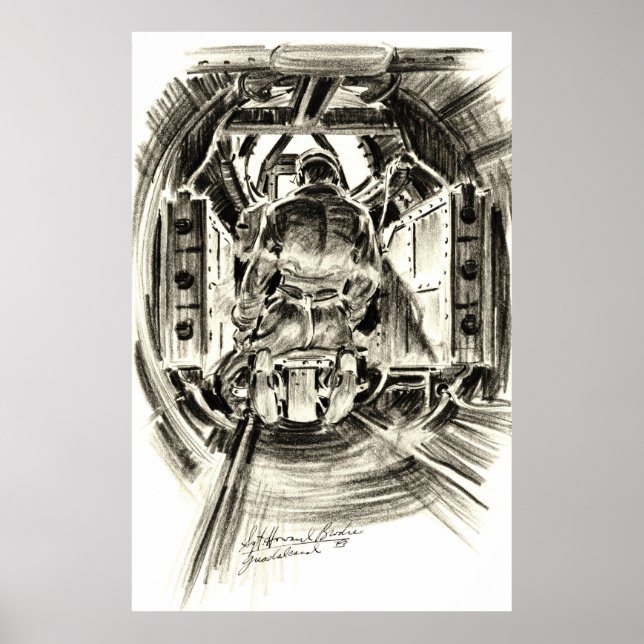 B-17 Schwanz Gunner 1943 Poster (Vorne)