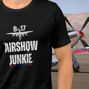 B-17 Vintag Airplane Airshow Junkie Aviation WWII Tri-Blend Shirt