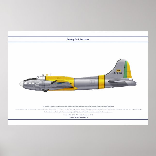 B-17G Brasilien 1 Poster (Vorne)