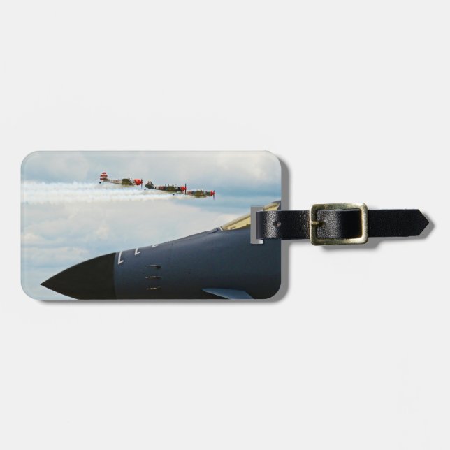 B-1 Bomber- und Kriegskämpfe Gepäckanhänger (Vorderseite horizontal)