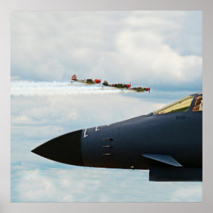 B-1 Bomber- und Kriegskämpfe Poster