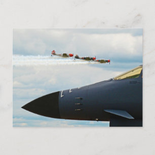 B-1 Bomber- und Kriegskämpfe Postkarte