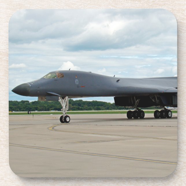 B-1B Lancer Bomber am Boden Getränkeuntersetzer (Vorderseite)
