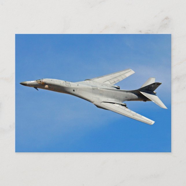 B-1B Lancer Bomber Wings Swept Postkarte (Vorderseite)