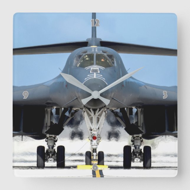 B-1B LANCER QUADRATISCHE WANDUHR (Vorderseite)
