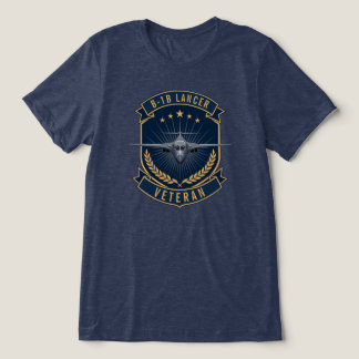 B-1B Lancer Veteranen Militärbomber Flugzeug Emble Tri-Blend Shirt