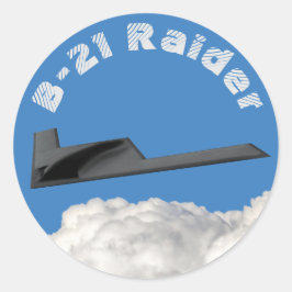 B-21 Raider Stealth Bomber Runder Aufkleber