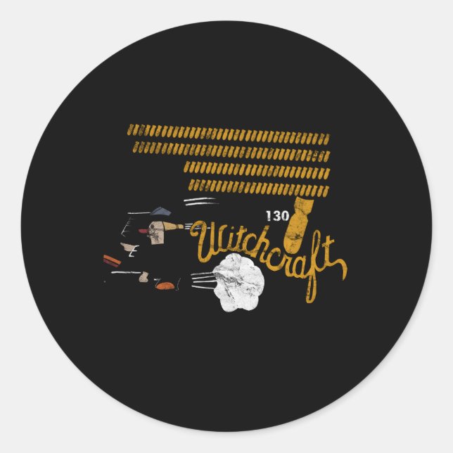 B-24 Befreier Witchcraft WW2 Bombernase Runder Aufkleber (Vorderseite)