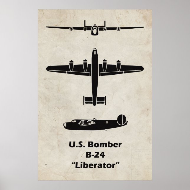 B-24 Liberator-Flugzeug-Poster für Luftfahrt-Dekor Poster (Vorne)