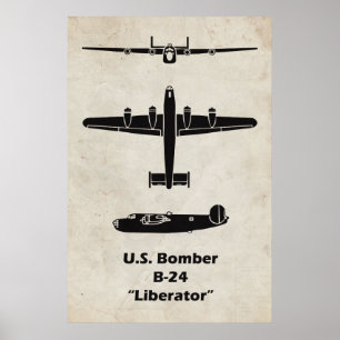 B-24 Liberator-Flugzeugposter für Luftfahrtdekorat Poster