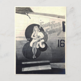 B-24 Nose Art "Four Fan Fanny" Postkarte