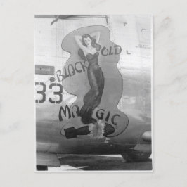 B-24 Nose Art "Old Black Magic" Postkarte