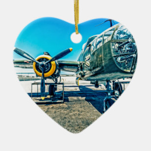 B-25 Mitchell Bomber Keramikornament