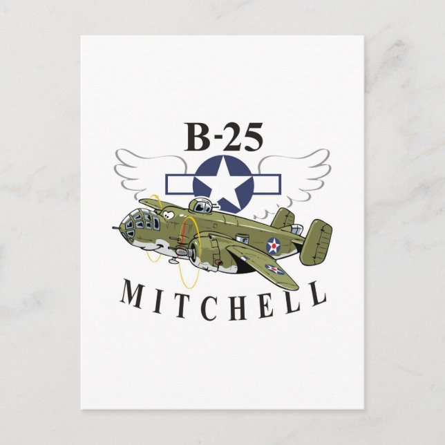 B-25 Mitchell Postkarte (Vorderseite)
