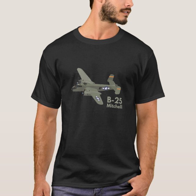 B-25 Mitchell WW2 Mittelbomber T-Shirt (Vorderseite)