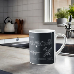 B-25B Mitchell Doolittle - Airplane Blueprint PD Kaffeetasse