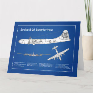 B-29 Superfortress - Flugzeugkonzepte ABD Dankeskarte