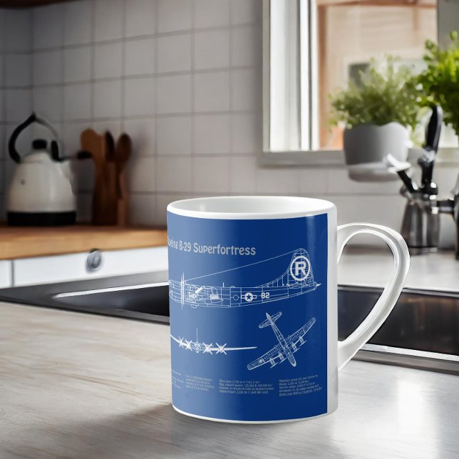 B-29 Superfortress - Flugzeugkonzepte AD Kaffeetasse (Von Creator hochgeladen)