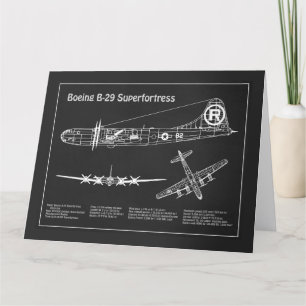 B-29 Superfortress - Flugzeugkonzepte PD Dankeskarte