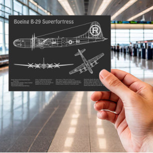 B-29 Superfortress - Flugzeugkonzepte PD Postkarte