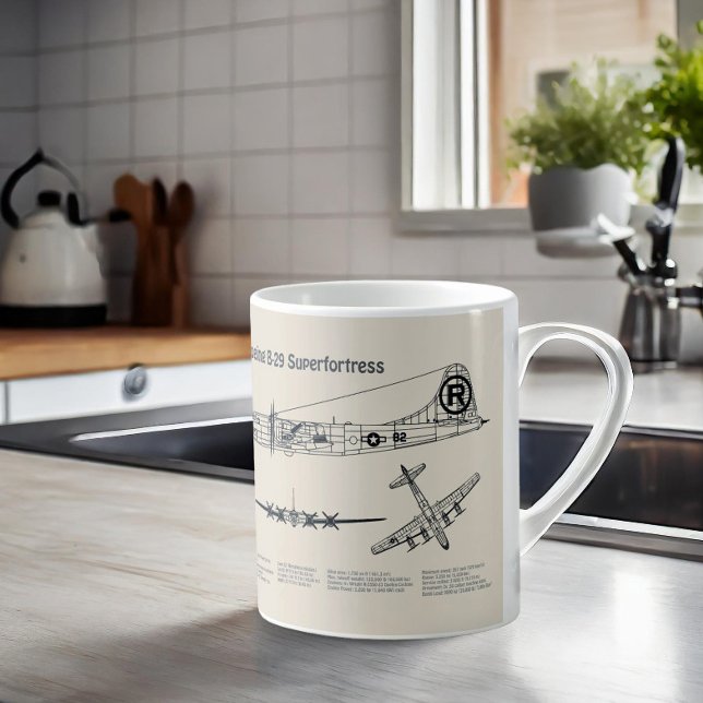 B-29 Superfortress - Flugzeugkonzepte SD Kaffeetasse (Von Creator hochgeladen)