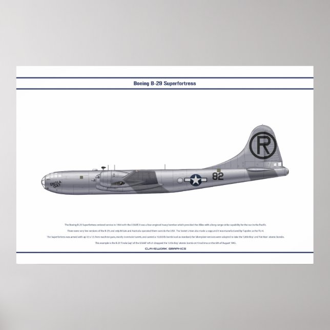 B-29 USA Enola Gay Poster (Vorne)