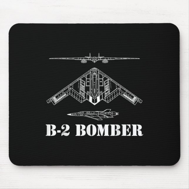 B-2-Bomber-Flugzeug-Schaltplan Militär-Tarnkappenb Mousepad (Vorne)