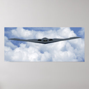 B-2 Spirit Stealth Bomber Aircraft Poster