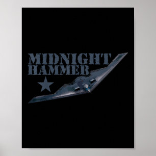 B-2-Tarnkappen-Jet-Shirt Operation Midnight Hammer Poster