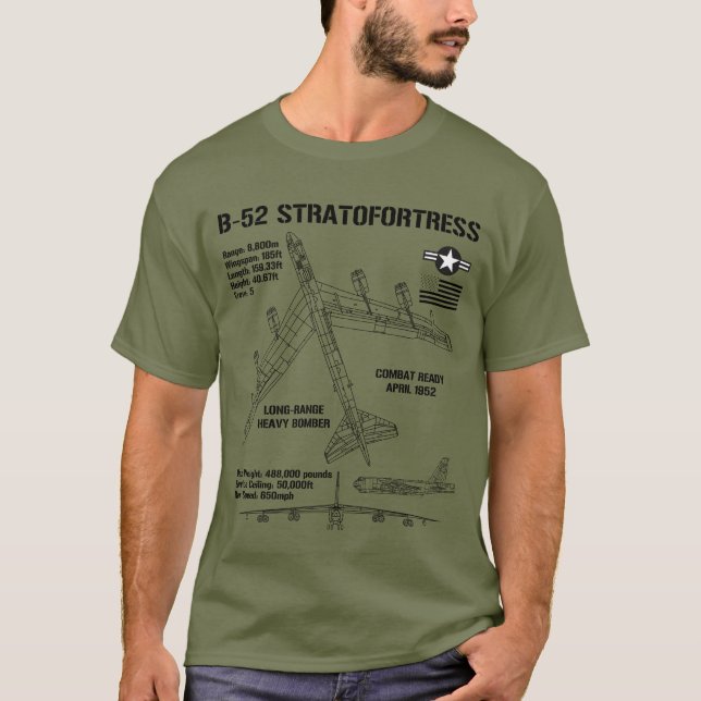 B-52 Militärflugzeuge der Stratofestung B52 T-Shirt (Vorderseite)
