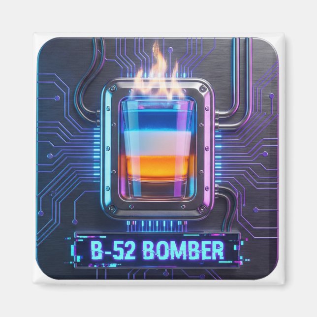 B-52 Shot Cyberpunk Bar Magnet (Vorne)