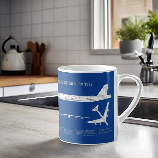 B-52 Stratofestress - Flugzeugkonzepte ABD Kaffeetasse (Von Creator hochgeladen)
