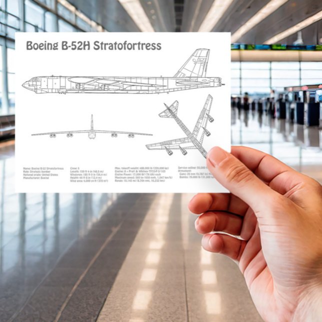 B-52 Stratofestress - Flugzeugkonzepte BD Postkarte (Von Creator hochgeladen)