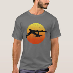 B-52 Stratofestress Silhouette Sonnenuntergang Bom T-Shirt