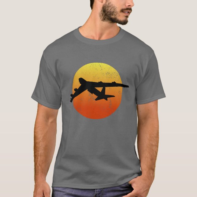 B-52 Stratofestress Silhouette Sunset Bomber B52 T-Shirt (Vorderseite)