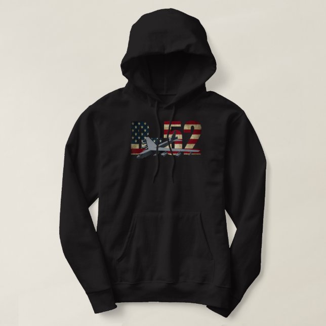 B-52 Stratofestung Bomber US-amerikanische Flagge Hoodie (Design vorne)