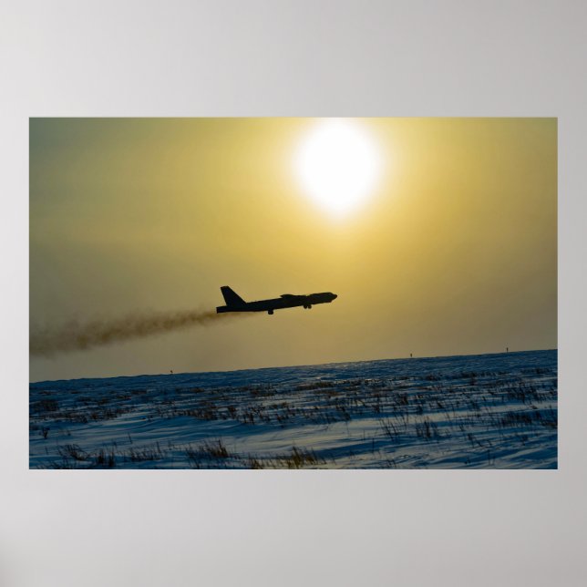 B-52 Stratofestung im Schnee Poster (Vorne)