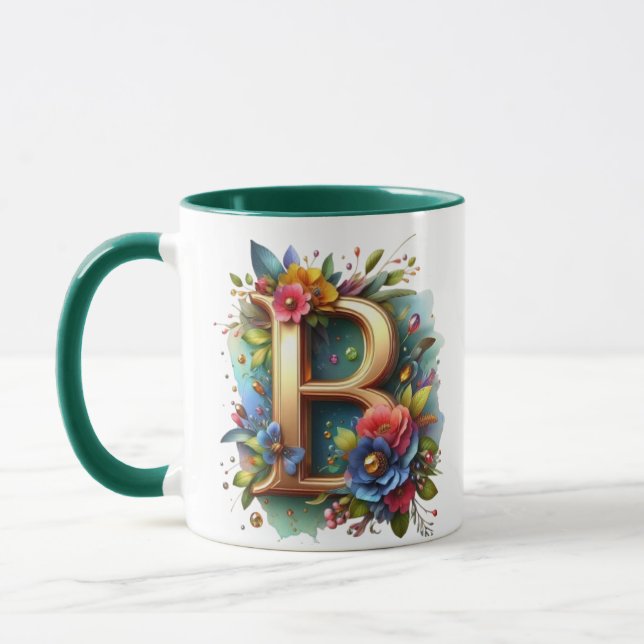 B Alphabet Design Cup Tasse (Links)