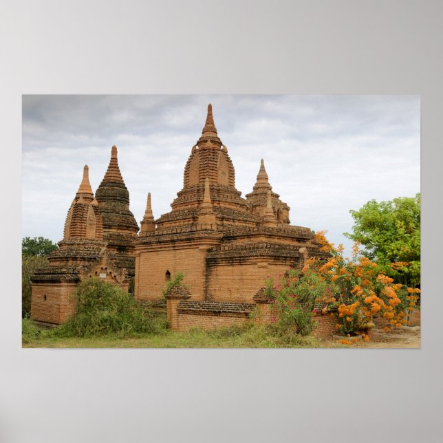B. Asien, Myanmar (Birma), Bagan Pagan). Verschied Poster (Vorne)