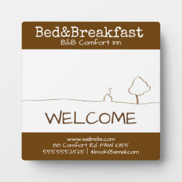 B&B Comfort Inn willkommen Fotoplatte