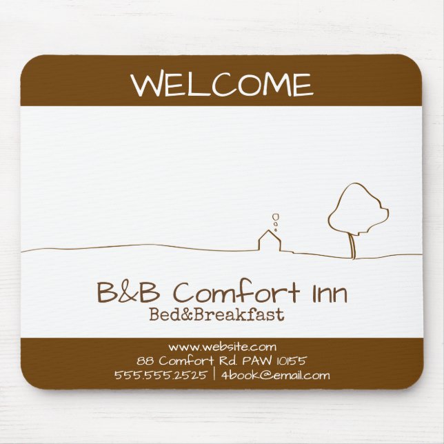 B&B Comfort Inn willkommen Mousepad (Vorne)