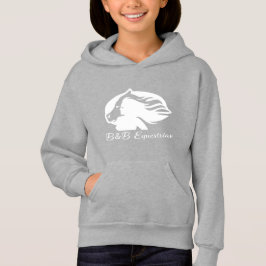 B&B Equestrian - Kids Hoodie - Weißes Logo