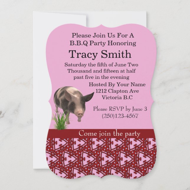 B.B.Q Party Einladung (Vorderseite)