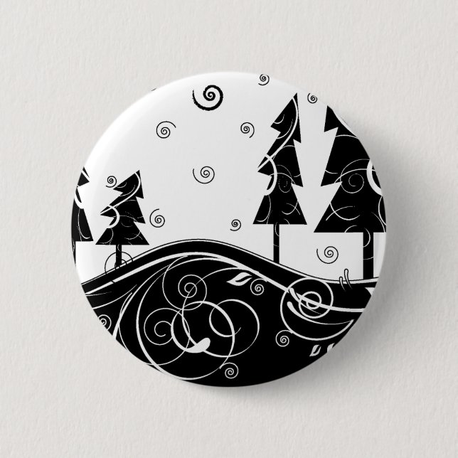 b&b Weihnachtsbäume Button (Vorderseite)