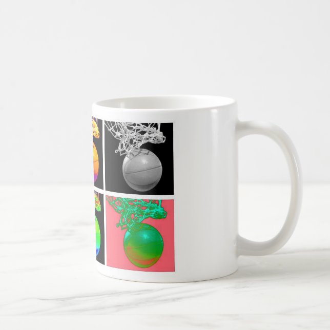 B-Ball Basketball Hoops Pop Art Tasse (Rechts)
