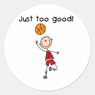 B-Ball einfach zu gut Runder Aufkleber